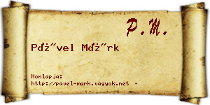 Pável Márk névjegykártya