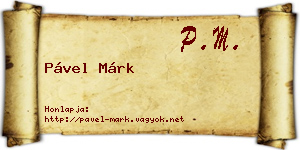 Pável Márk névjegykártya