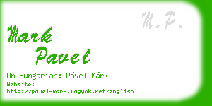 mark pavel business card