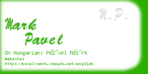 mark pavel business card